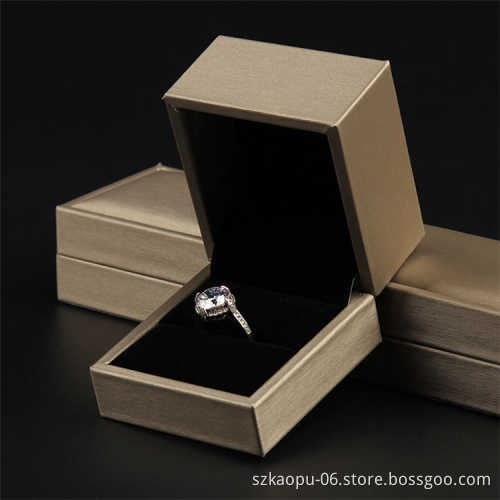 Custom Luxury Pu Jewellery Box PU Flannelette necklace packaging